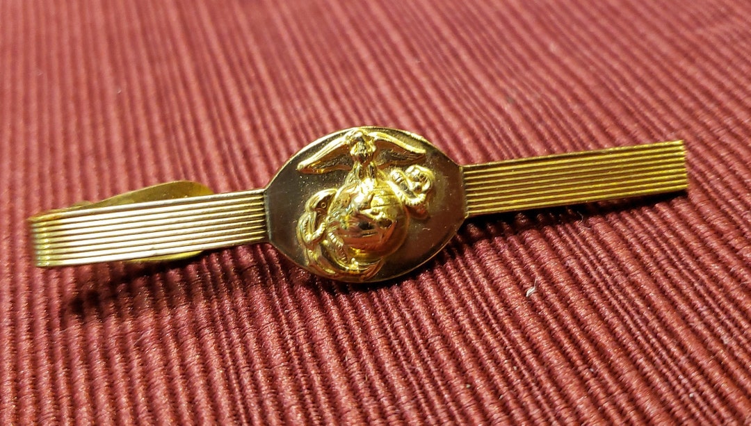 Vintage USMC Approved 536 Marine Corps Gold Tone Metal Tie - Etsy