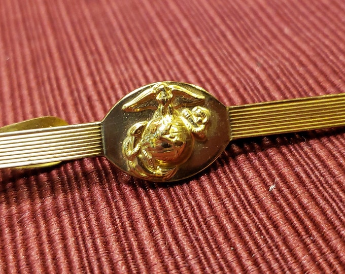 Vintage USMC Approved 536 Marine Corps Gold Tone Metal Tie Tack/clip ...