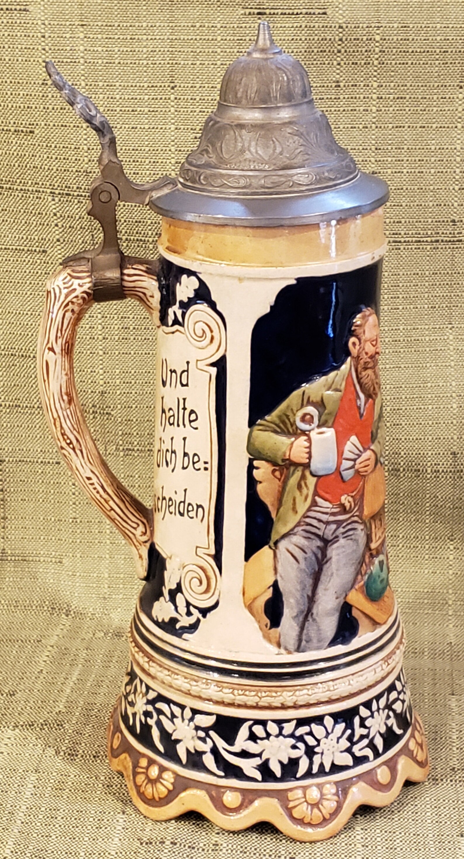 Vintage Thorens Music Box 0.5 Liter Stoneware Beer Stein Etsy