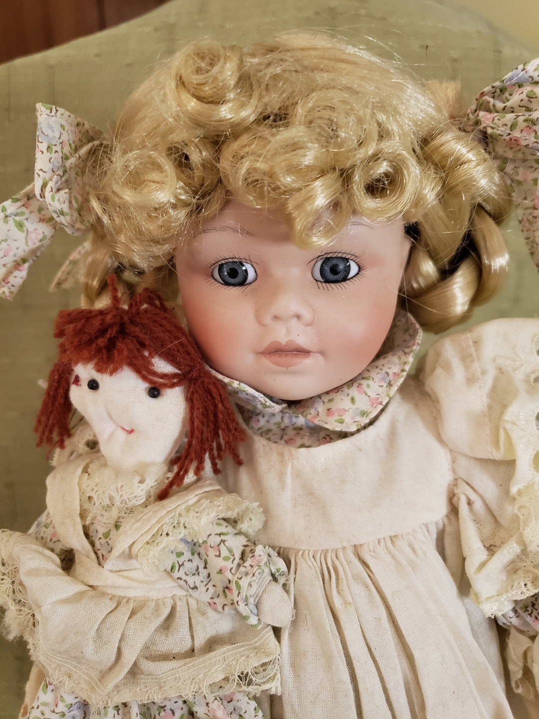 Vintage Brinn's Collectible Edition Porcelain Baby Doll 16 Tall Hand