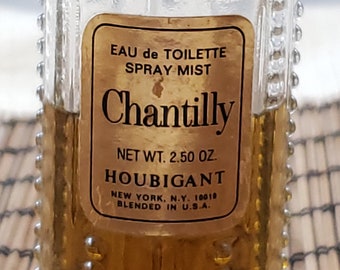 Vintage Chantilly Houbigant Eau de Toilette Spray Mist for Women, Generous Half Full Bottle, #vintagefragrance, #vintageChantilly