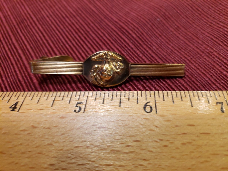 Vintage USMC Approved 536 Marine Corps Gold Tone Metal Tie - Etsy