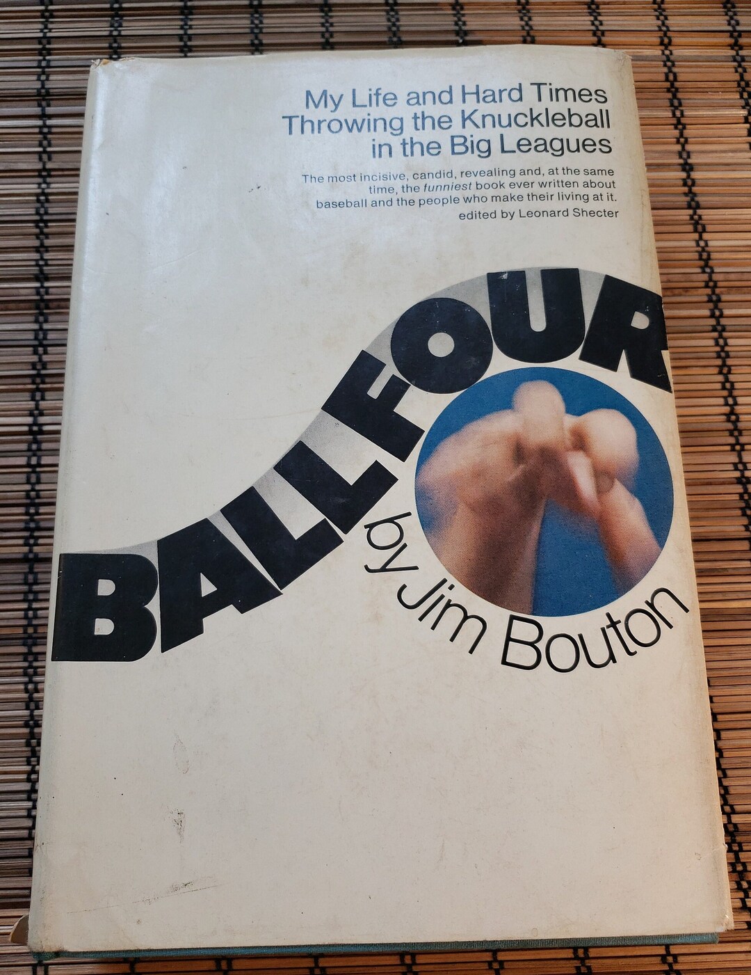 Vintage 1970 Ball Four Hardback Book by Jim Bouton, My Life and Hard