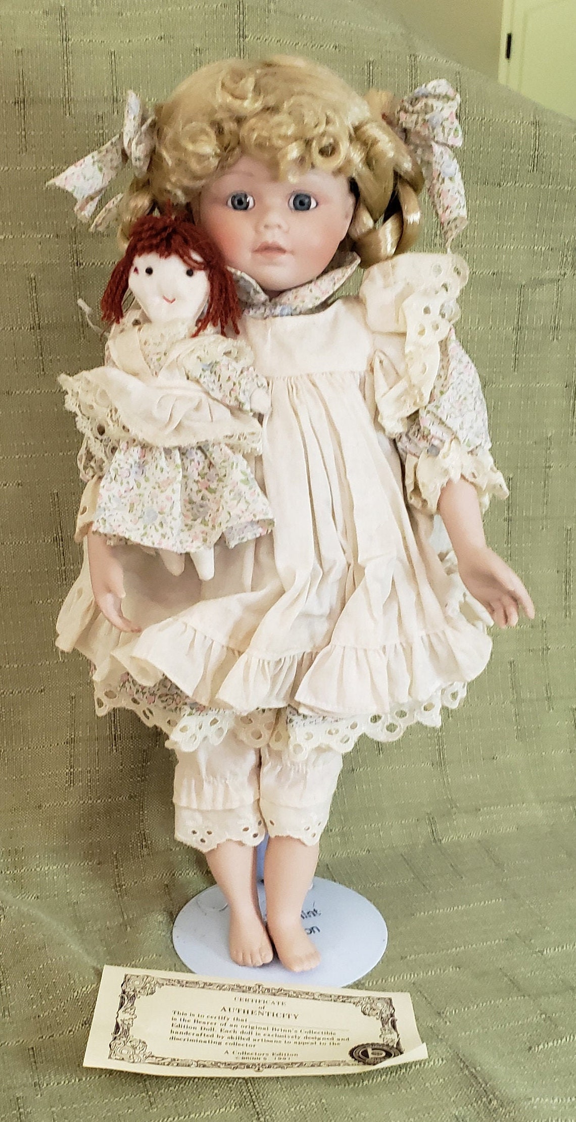 Vintage Brinn's Collectible Edition Porcelain Baby Doll Etsy