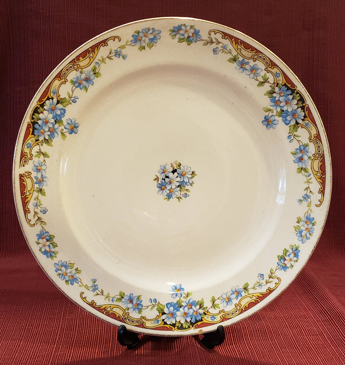 Vintage Round Crooksville China Company Decaled Plate Etsy