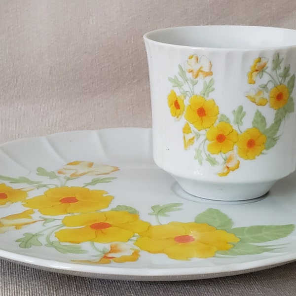 Tea Cup With Snack Plate Etsy
