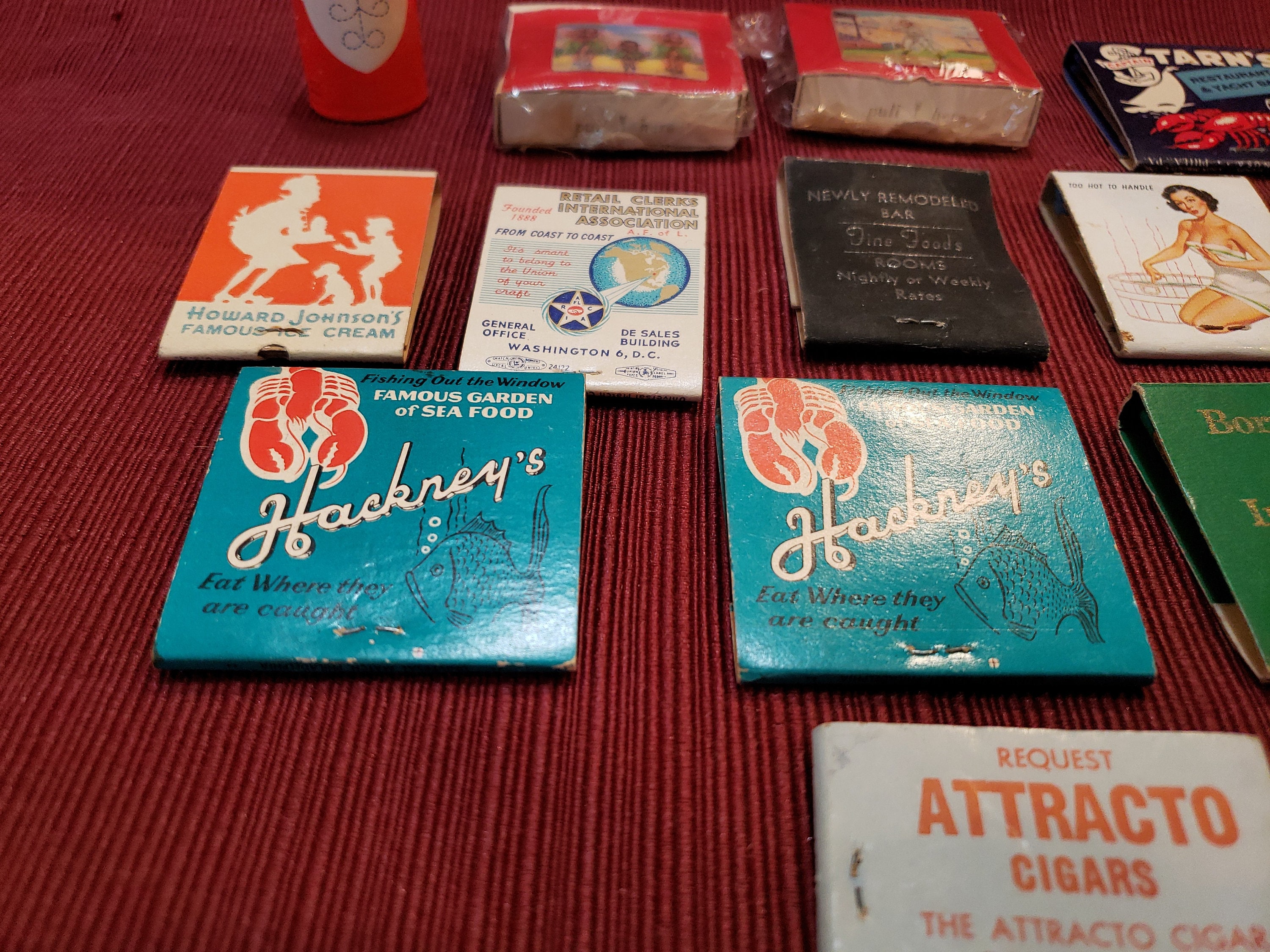 Lot of Vintage Matches Including Novelty Pin Ups Santa Etsy