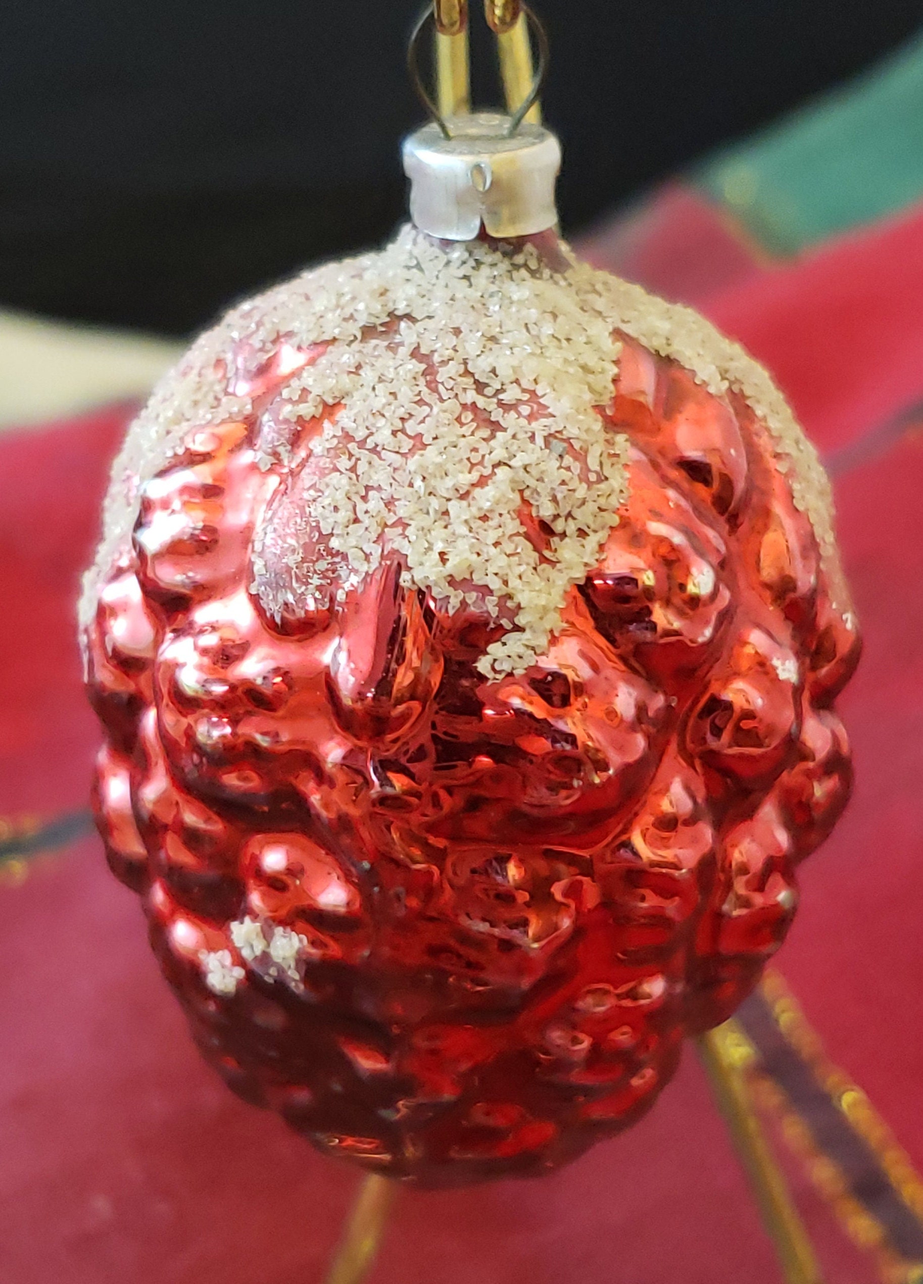 Vintage Decorative Breakable Ornaments in a Red Berry Shape Etsy