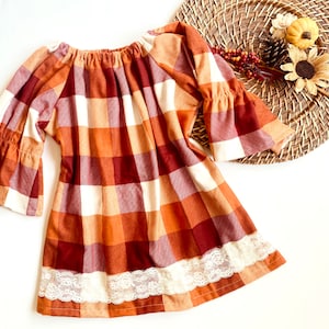 Fall Plaid Flannel Dress, Autumn Baby Dress, Flannel Fall Dress, Plaid Outfit, Toddler Girls Fall Clothing, Warm Winter Dresses, Baby gift