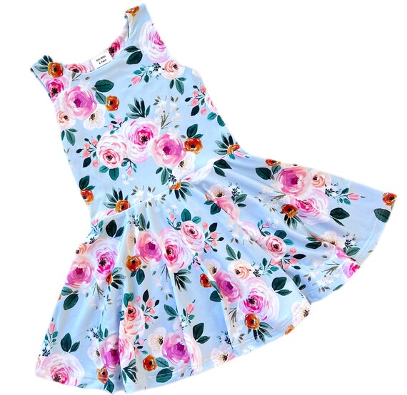 Summer Floral Twirl Dress, Garden Party Outfit, Sister Matching Dress,  Watercolor Floral Dress, Cute Dresses for Toddlers, Baby Shower Gift - Etsy  Israel