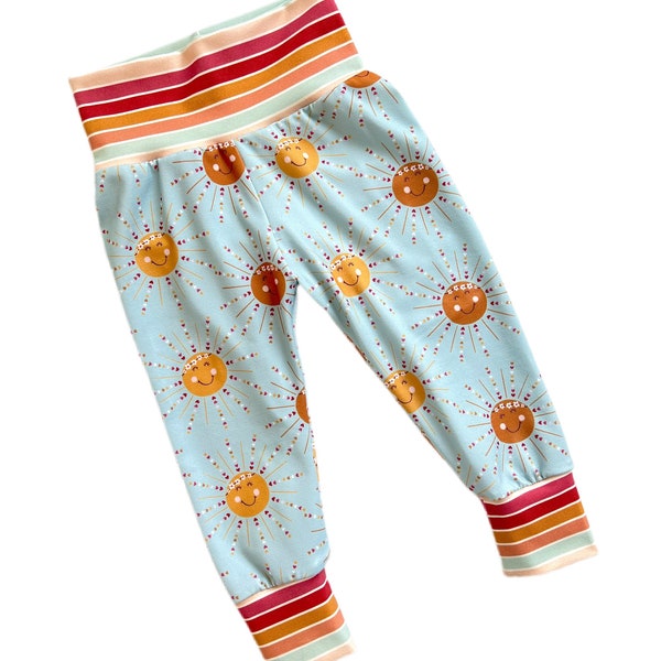 Girls Joggers, Boho Sun Toddler Girl Joggers, Baby Girl Clothes, Kids Sweatepants, Sunshine outfit, Spring Toddler Clothing