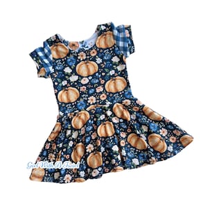 Autumn Pumpkin Dress, Baby Fall Dress, Pumpkin Dress, Toddler Dresses , Toddler Girls Fall Clothing, Boho Baby Dresses, Fall Baby Outfits