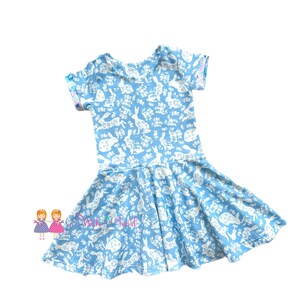 Size 3T Spring Girls Dress, Bunny Dress, Spring Toddler Girl Outfit, Ready to Ship, Toddler Spring Clothing