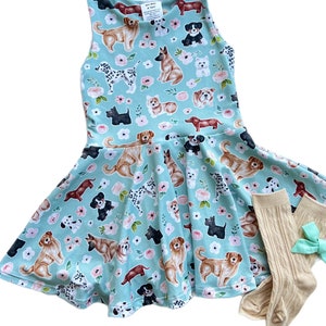 Puppy Dog Dress for Toddlers, Dog Lover Dress, Girls Puppy Dress, Puppy Party Outfjt, Girls Spring Outfits, Puppy Pawty