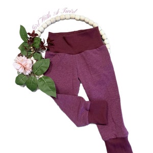 Toddler Girl Joggers, Plum Purple Joggers For Girls, Baby Outfit, Baby Gift, Purple Girls Pants