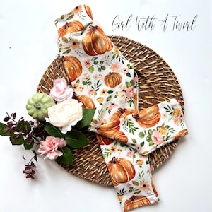 Girls Fall Pumpkin Leggings, Toddler Girl Clothes, Baby Fall Outfits, Autumn Leggings, Pumpkin Baby Outfit
