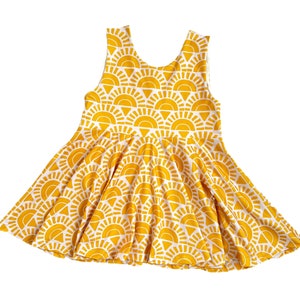 Boho Sunshine Peplum Top, Girls Summer Clothing, Cute Girls Clothes, Twirly Top, Summer Sun Tunic, Boho Toddler Clothing image 1