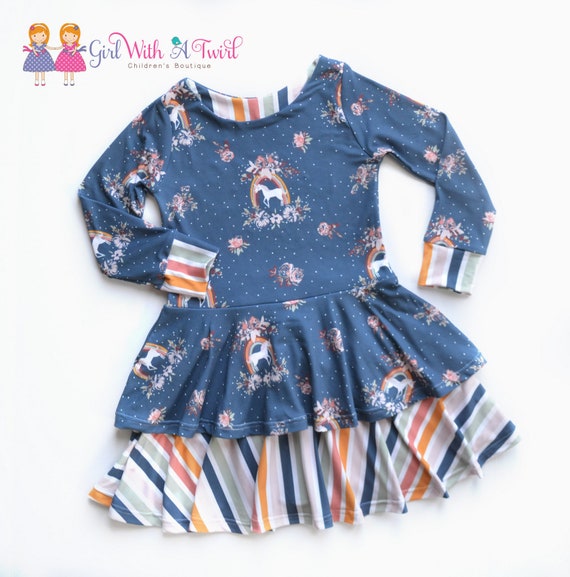 long sleeve unicorn dress