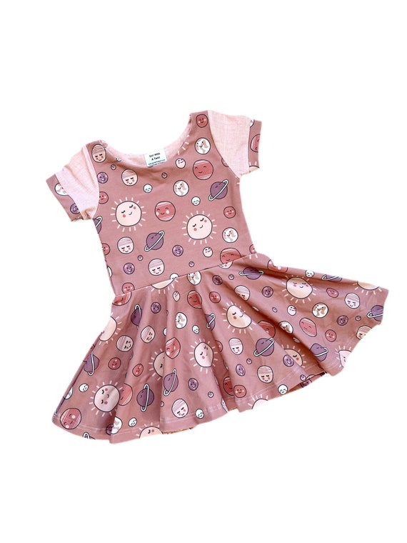 Outer Space Planets Twirl Dress Two the Moon Girls Planet Dress Out of This World Party Toddler Dresses Etsy UK