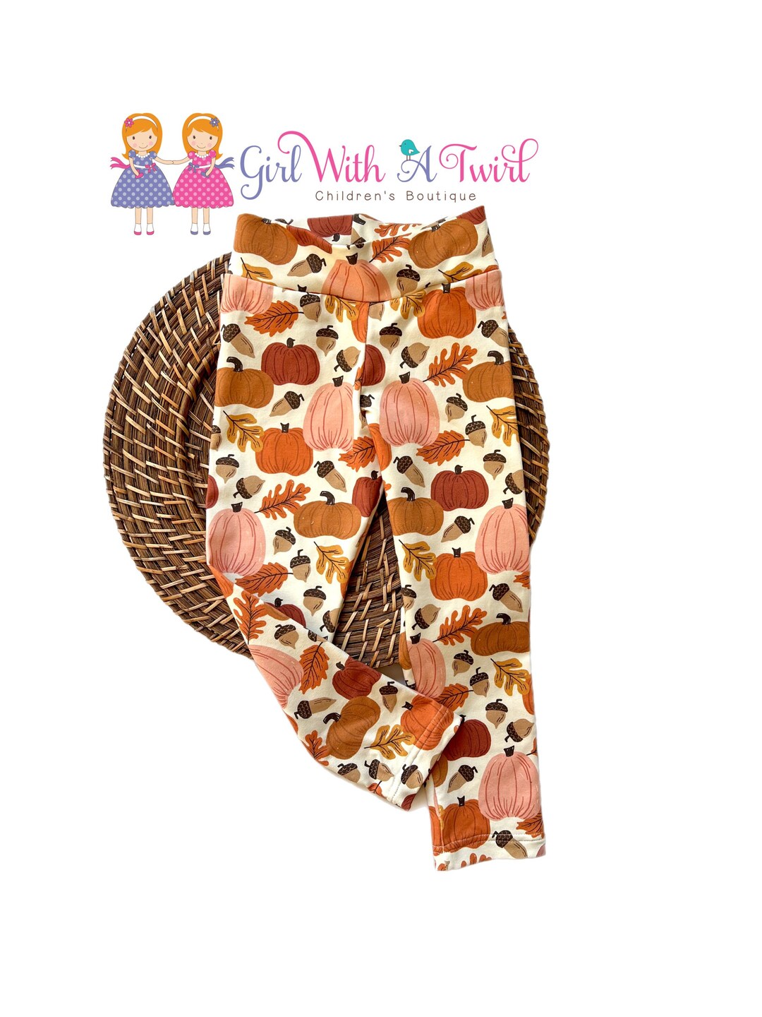 Baby Toddler Girl Fall Pumpkin Leggings, Toddler Girl Clothes, Fall