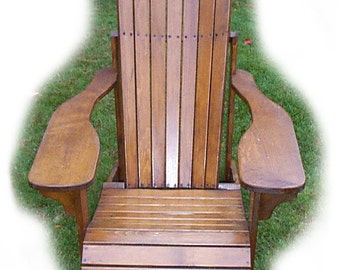 Adirondack Chair Plans, Full Size PDF Pattern & CNC Vector Files
