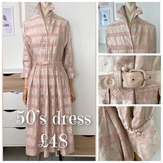 1950s belted dress