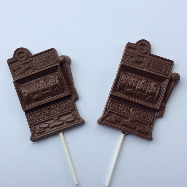 12 Chocolate Slot Machine pops chocolate slot machine lollipop slot machine favors