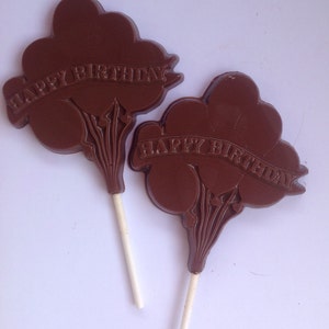 10 Happy Birthday balloon Chocolate Pops balloon favors chocolate balloon lollipop