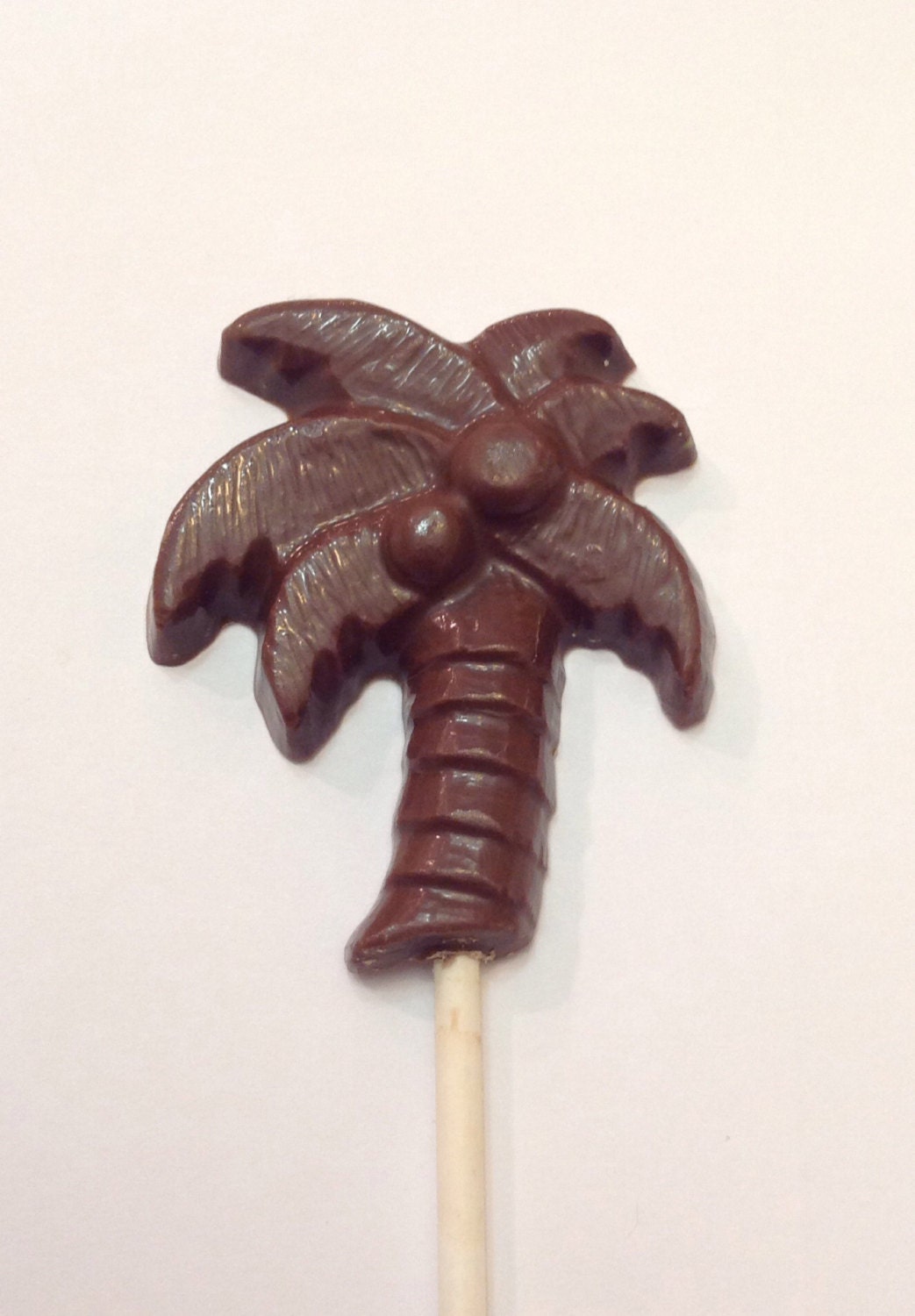 12 Chocolate Palm Tree Pops Palm Tree Favors Chocolate Palm Etsy