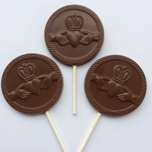 10 Claddagh Chocolate pops Claddagh favors chocolate Claddagh lollipop