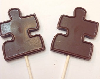 12 Puzzle Chocolate pops chocolate puzzle lollipop