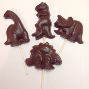 10 Dinosaur Chocolate pops dinosaur favors chocolate dinosaur lollipop