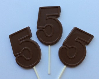 12 5th birthday Chocolate pops chocolate 5th lollipop