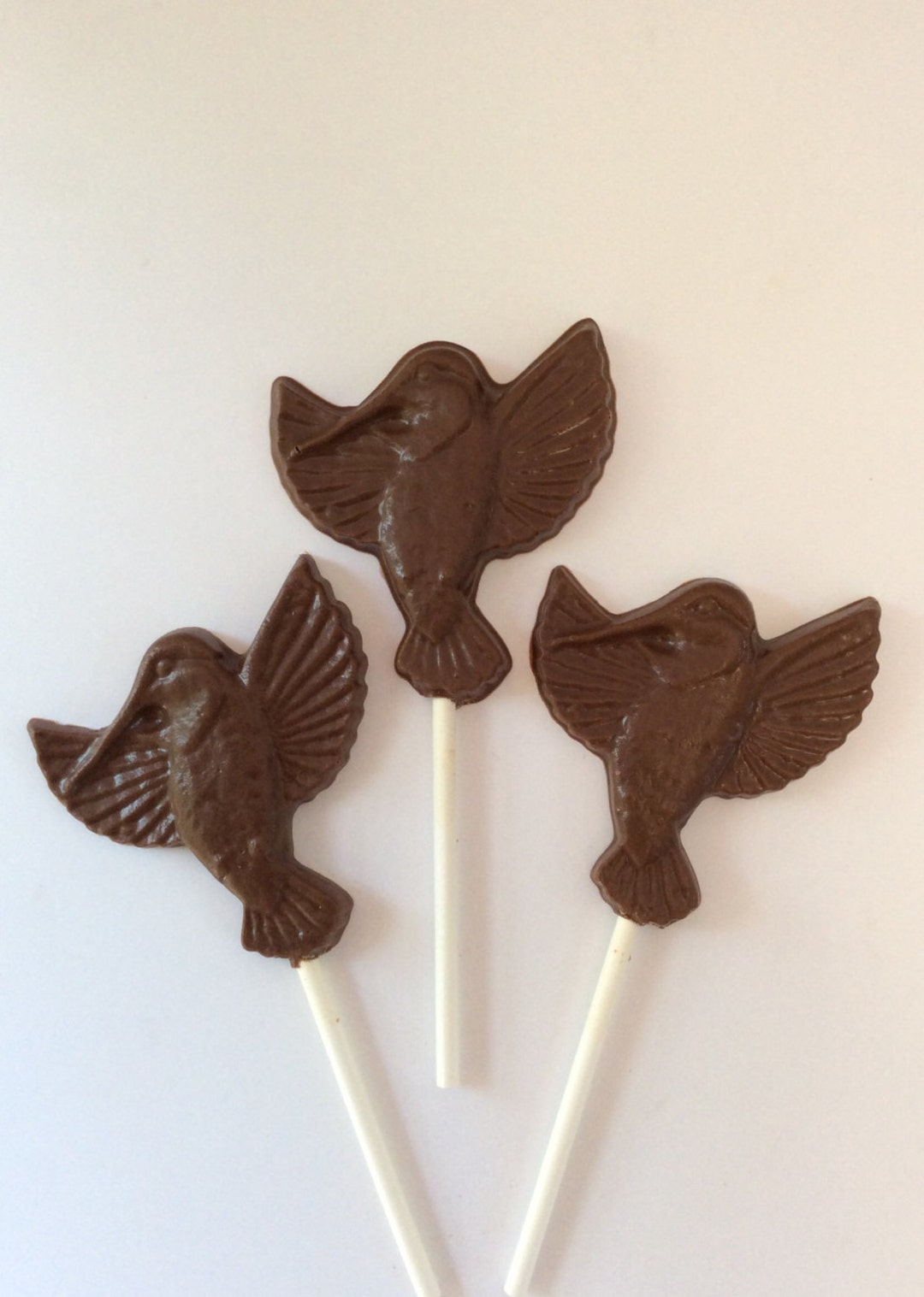 12 Hummingbird Chocolate Pops Chocolate Hummingbird Lollipop Etsy
