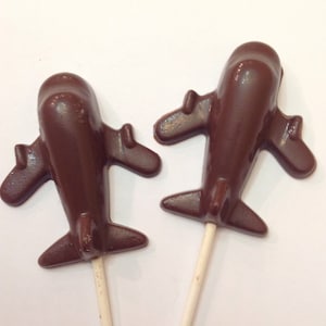 10 Airplane Chocolate pops chocolate airplane lollipop