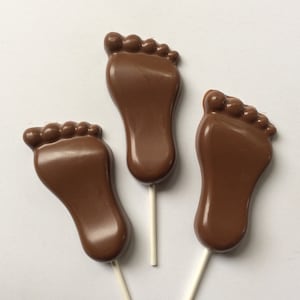 12 Chocolate Foot pops foot favors baby feet favors chocolate feet lollipop