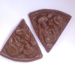 12 Chocolate Pizza Slices pizza party favors chocolate pizza lollipop