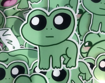Amphibifriends - Cute Frog Stickers - TBH Frog, Butt Frog, and Sleepy Frog Glossy Stickers!