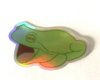Screaming Frog Holographic Sticker
