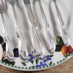 1959 CELEBRATION Service for 4, 5 pc place settings, Vintage Rogers and Bro silverplate flatware, Antique Mid Century Silverware Set