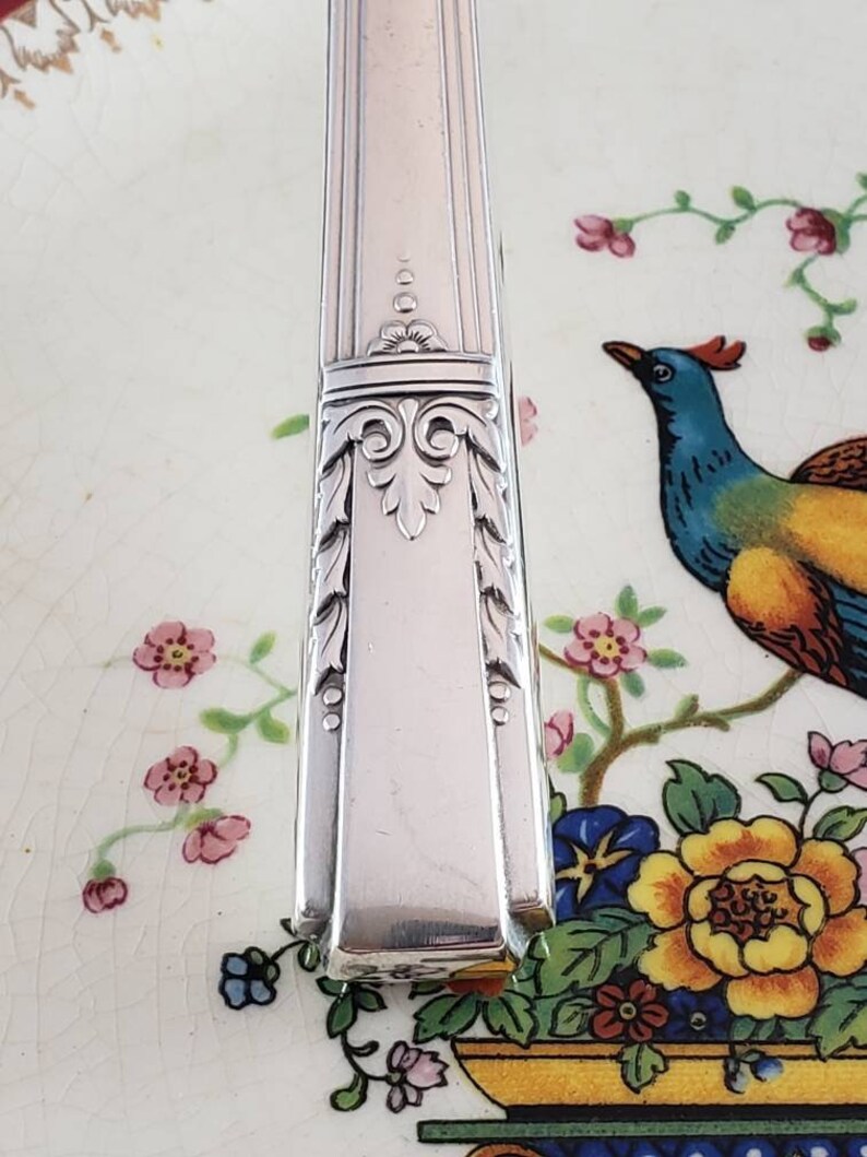 Oneida Ltd flatware 1940s Art Deco Cutlery set Vintage Wm A Rogers silverware set 5 piece place settings 1940 LADY DRAKE Service for 4