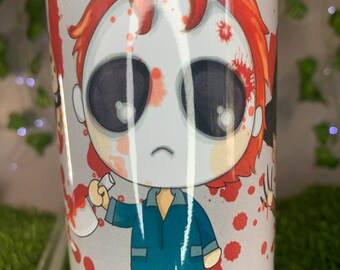 Horror Cartoon Valentines Day tumbler