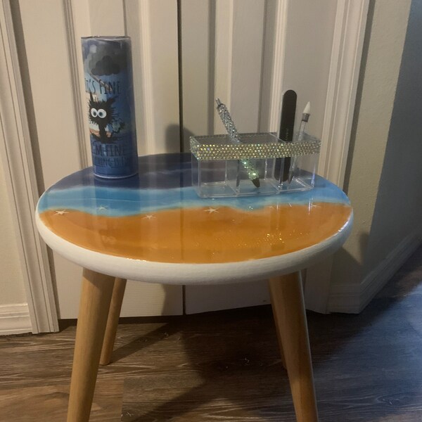 Beach Theme End Table Etsy