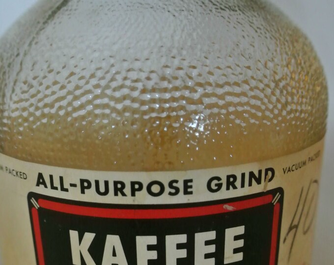 Kaffee Hag Vintage Coffee Jar. Vintage Glass Coffee Jar Etsy