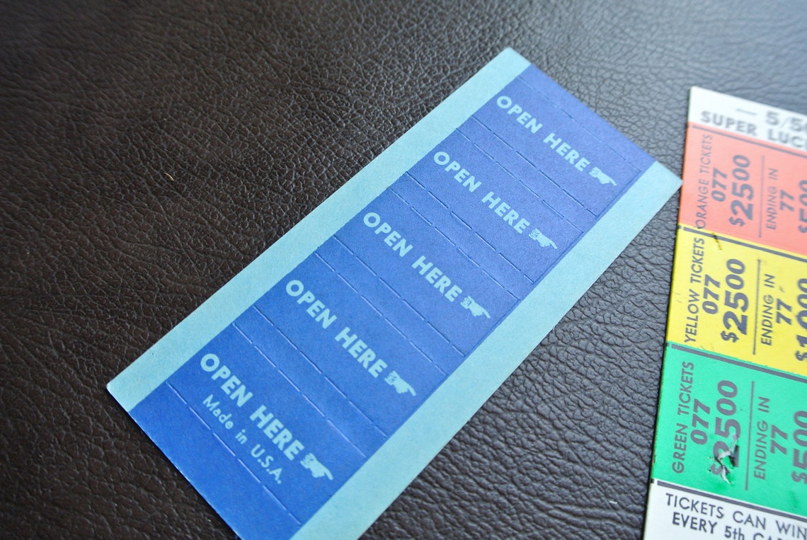 Vintage Pull Tabs Retro Gambling Tabs Set of 10 Unused Pull Etsy