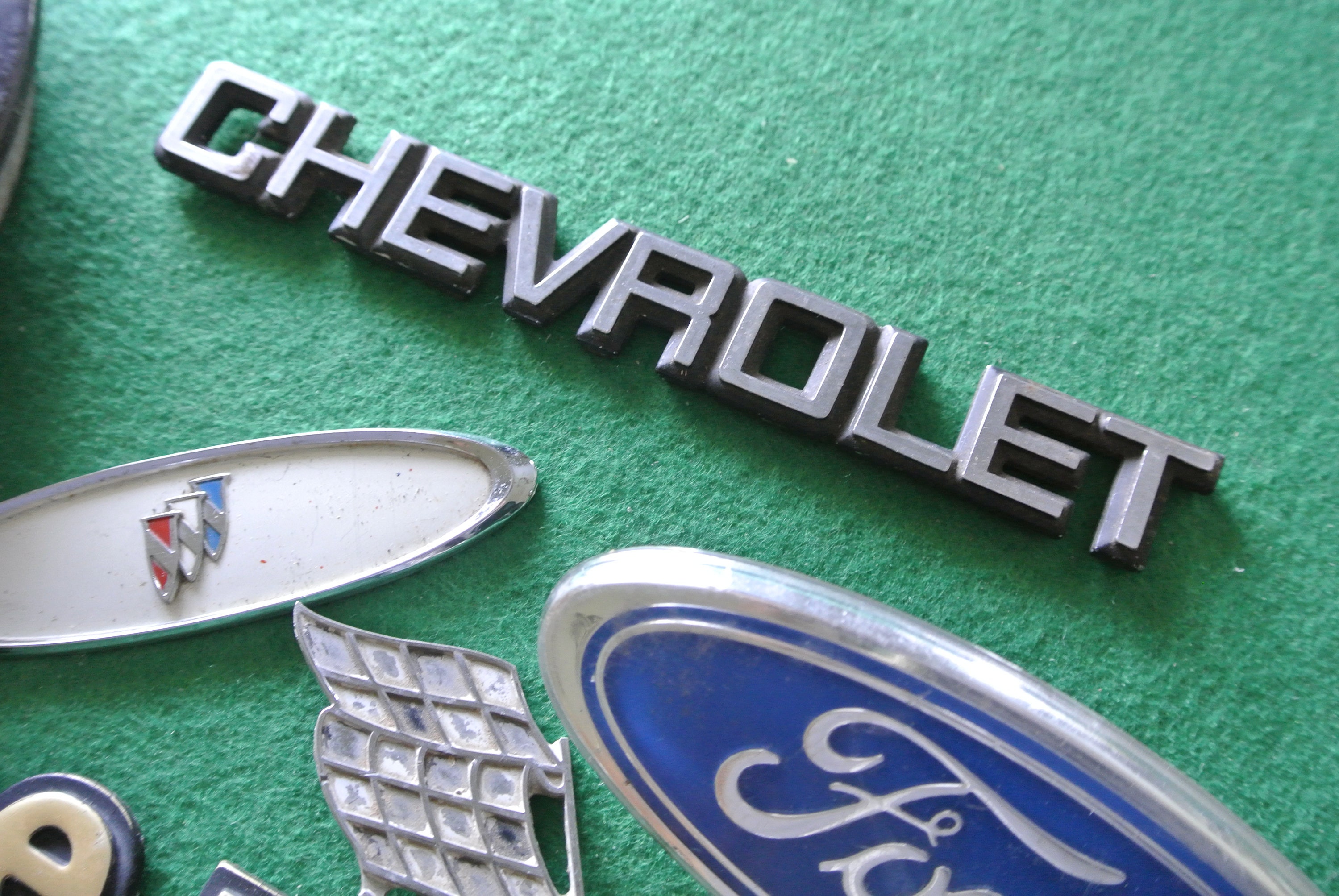 Vintage Car Emblems Mixed Lot Retro Auto Parts Chevy Etsy