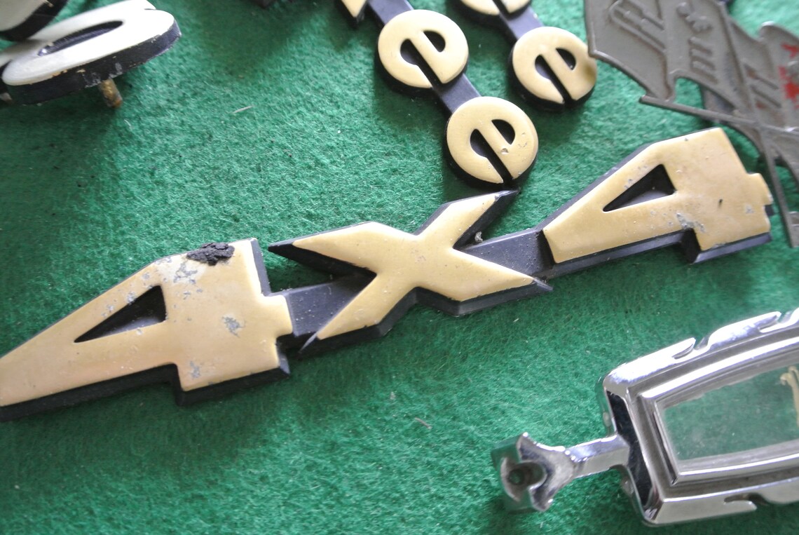 Vintage Car Emblems Mixed Lot Retro Auto Parts Chevy Etsy