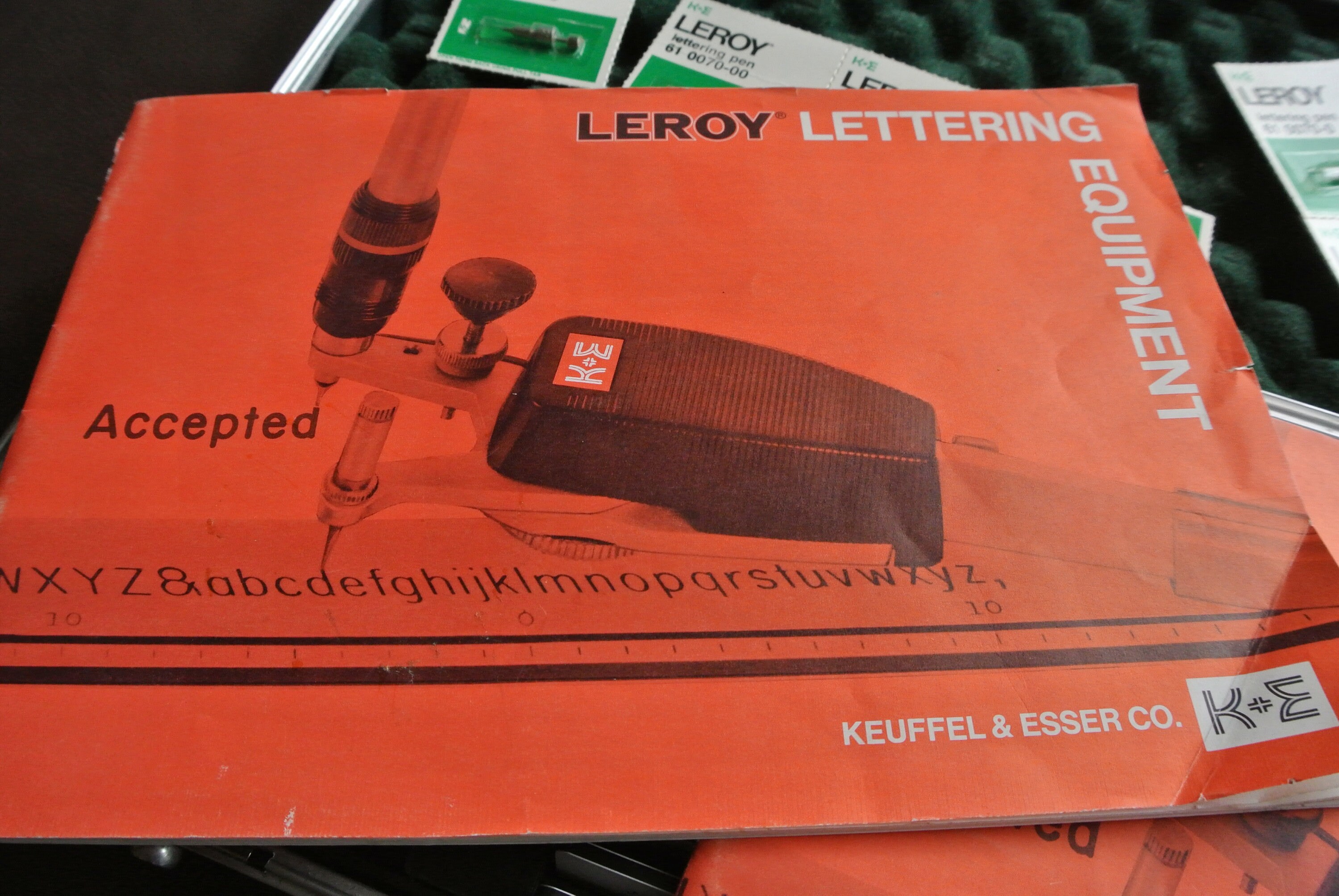 Leroy Lettering Set by Keuffel & Esser old and antique - font and