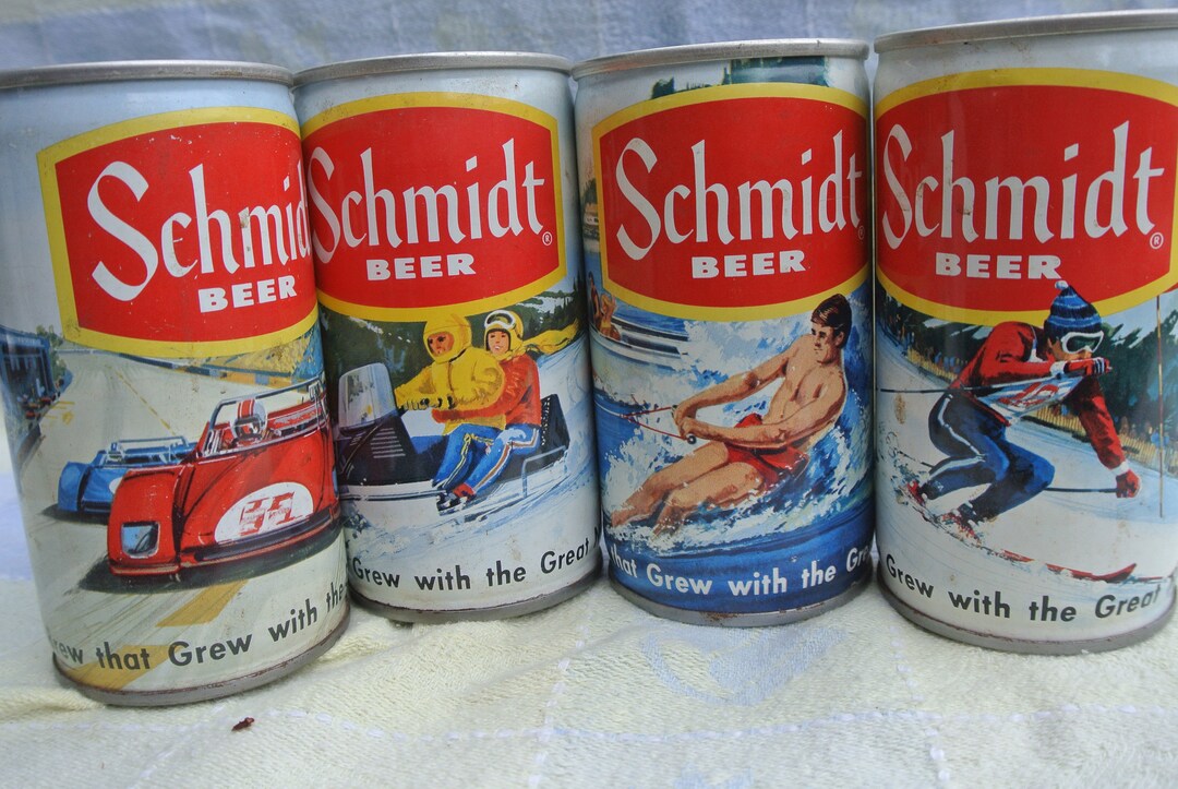 Vintage Beer Cans Steel Cans Schmidt Beer Pull Top Intact Etsy
