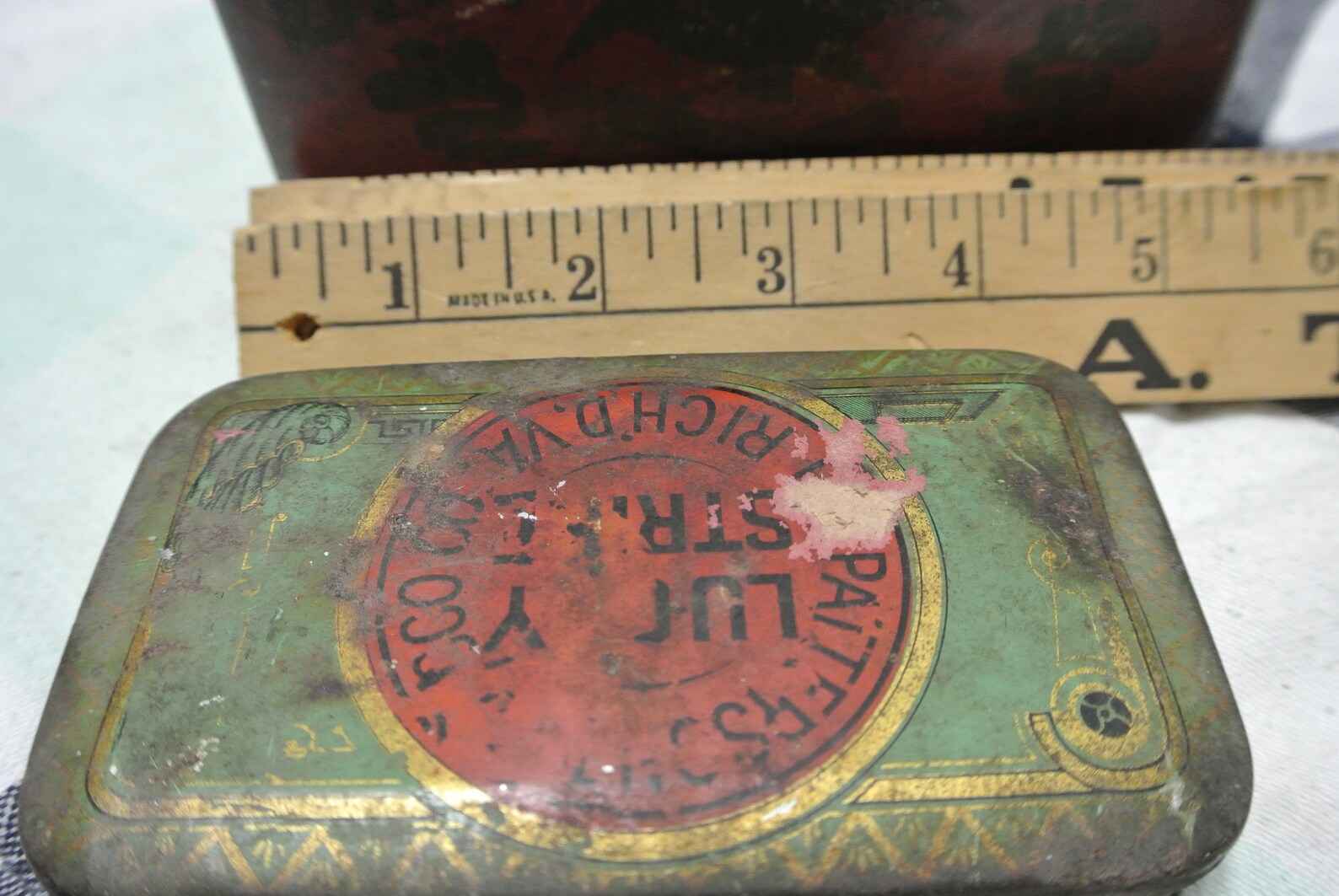 Rustic Tins Tobacco Tins Primitive Tins Old Tins Set of 4 Etsy